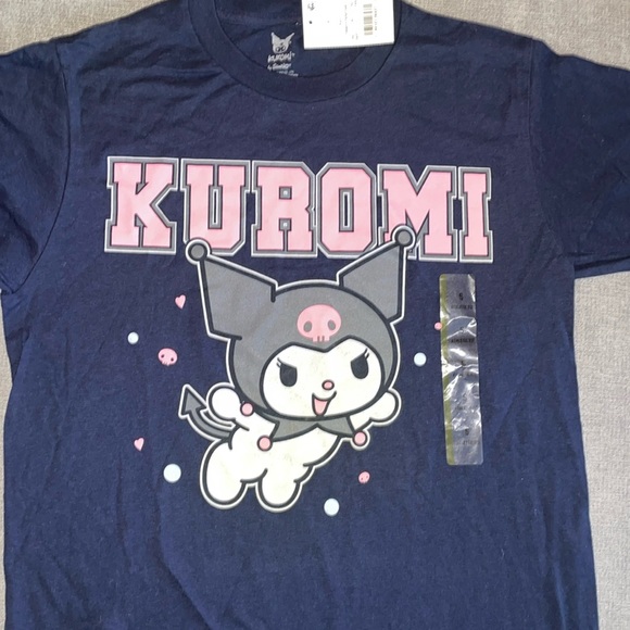 Kuromi Navy Blue Short Sleeve Graphic T-Shirt - Picture 4 of 6